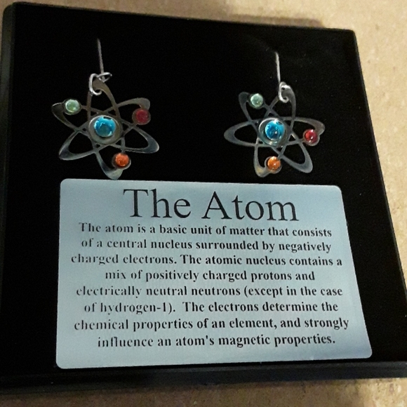 Earrings Atom STEM inspired - Picture 1 of 2